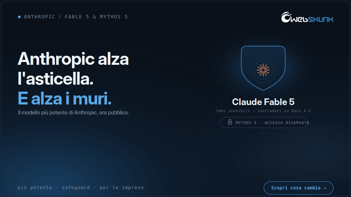 Claude Fable 5 e Mythos 5: Anthropic alza l'asticella (e i muri di sicurezza)