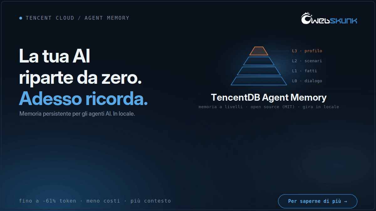 TencentDB Agent Memory: dare una memoria persistente agli agenti AI (e perché riguarda anche le PMI)